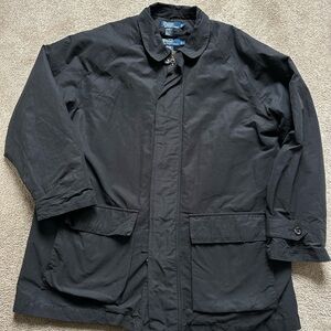 Polo Ralph Lauren Rare Vintage 90s Classic Black Barn Coat Sz L Jacket